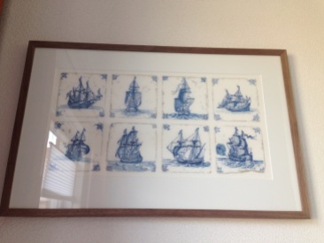'Antique Dutch Tiles' by Thea Gouverneur and framed by Jan d'Art