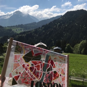 Stitching in the French alps